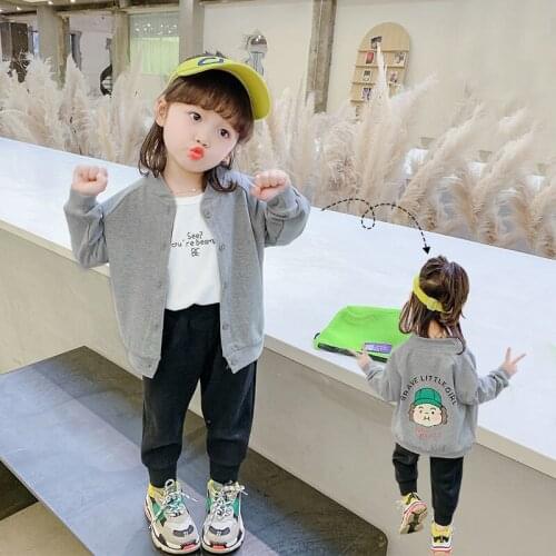 Girls cotton coats spring Autumn New fashion Jackets children Tops baby kids Girls casual loose cardigan cute jackets P4 120