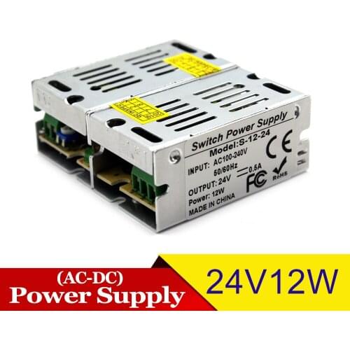 Single Output switching power supply 24v 0.5A 12w ac to dc powers supplies 100-240V AC DC24V Powers Source for Led Liighting