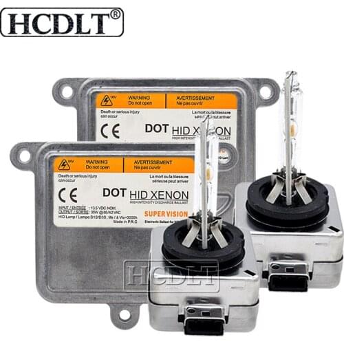 HCDLT Original 35W Xenon D1S D3S Headlight Kit HID D1S 6000K 5000K 8000K 4300K D3S Xenon Lamp Bulb 55W HID Ballast Car Styling