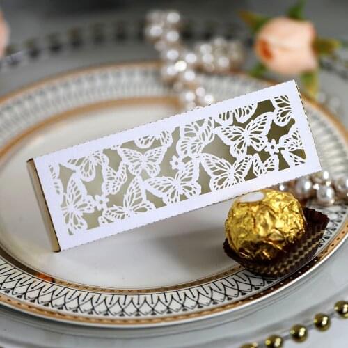 20pcs Candy Box Hollow out butterfly Wedding Candy Box Gifts Favor Box DIY Event Party Supplies