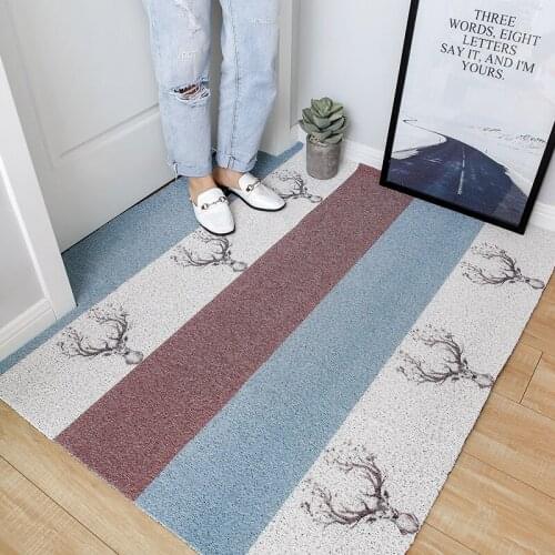 Durable Door Mat Carpet PVC Kitchen Mat Bathroom Mat Non-slip Freely Cuttable Hallway Entrance Door Mats Custom Home Mats Carpet