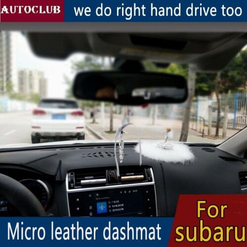 For Subaru XV BRZ Forester Impreza / Crosstrek Legacy Outback Leather Dashmat Dashboard Cover Pad Dash Mat Carpet 2012 -2019