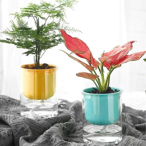 Creative Environmental Color Mini Round Plastic Plant Flower Pot Garden Home Office Desktop Decorative Flower Pot