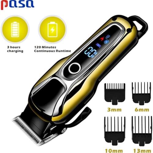 KM-1990 Professional Hair Clipper for Barber Rechargeable Hair Trimmer Hair Shaving Machine Electric Hair Cutting Beard Cut