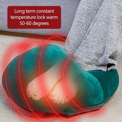 Cute Electric Foot Warmer Heated Foot Warmer Washable Plush Heated Pad Temperature Control Winter Warming Products