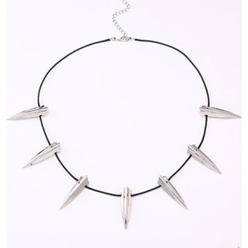 Movie Mens Exaggerated Gold Black Panther Punk Necklaces American Civil War Hero T'Claw Cool Necklace For Men Fans Gift