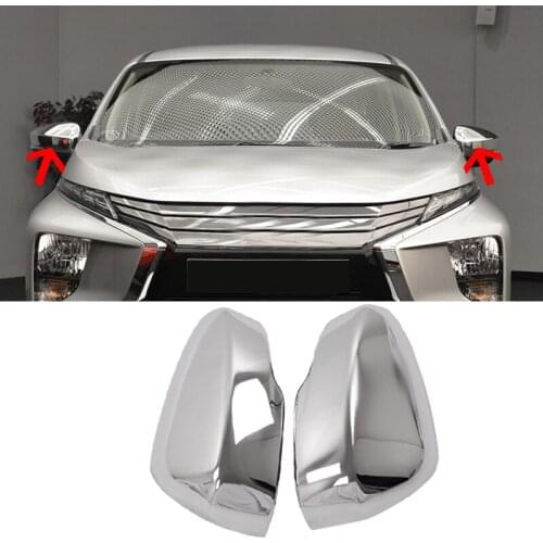 NEW-for Mitsubishi Xpander 2017 2018 2019 Silver Rear View Mirror Housing Decoration Cover Cap-Side Door Mirror Cover