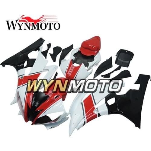 Complete Fairings Kit For Yamaha R6 2006-2007 06 07 Year Injection ABS Plastics White Red Black Covers Bodywork Motorbike Panels