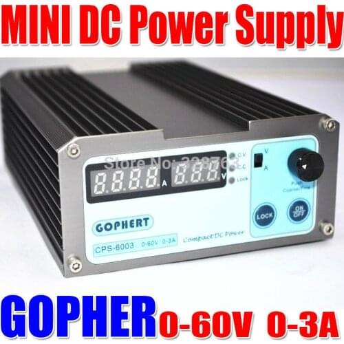 Free shipping precision Compact Digital Adjustable MINI DC Power Supply OVP/OCP/OTP low power 60V3A 110V-230V 0.01V/0.01A