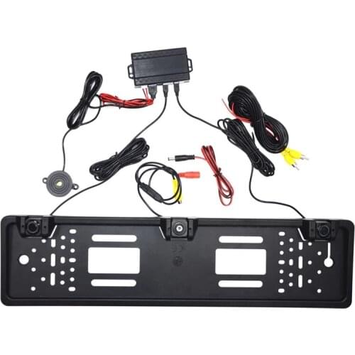 Europe Car License Plate Frame Frame Rearview Camera For Car Number Plate Holder Reversing Radar Detector License Plate Camera