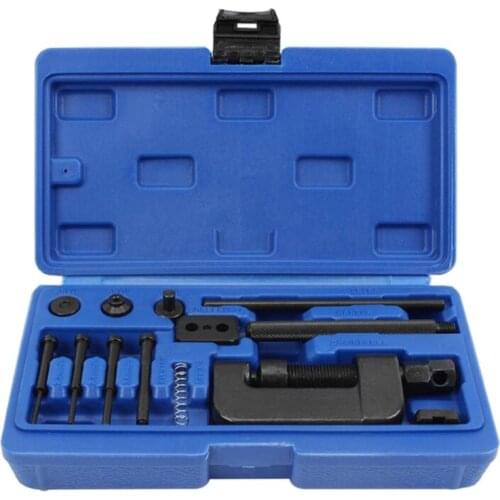 Motorcycle Bike Chain Cutter Rivet Tool Set Riveting Breaker with Carrying Case Drive Repair Modification Supplies