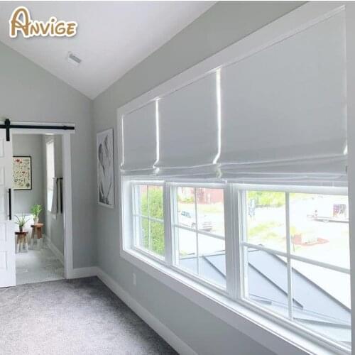 Modern Full Blackout/Light Filter Roman Shades ,Easy Install Washable Curtains ,Customized Window Curtain Drape