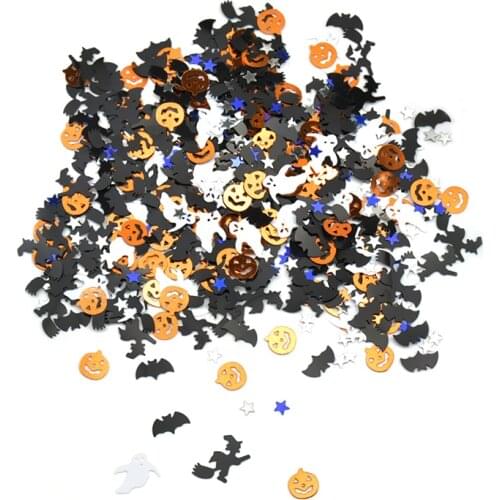 Spooky Halloween Confetti Pumpkin Spider Web Witch Bat Throw Confetti Sprinkle Home Festival Party Supplies Table Decoration