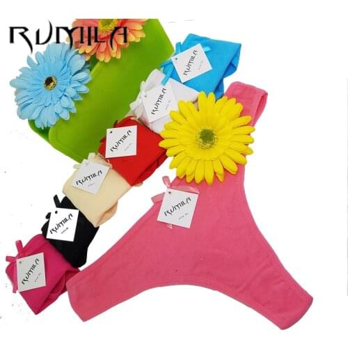 Cotton Womens Sexy Thongs G-string Underwear Panties Briefs For Ladies T-back 6pcs/Lot 87181