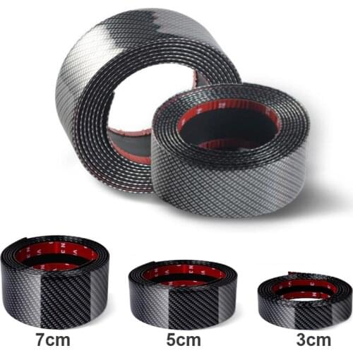 Carbon Fiber Car Door Protector Rubber Sticker 5D Anti-Collision Scratch Proof Door Sill Bumper Protection Moulding Strip Trim