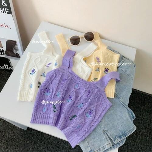 Women Corset Tops 2021 Summer Top Knitted Vest Sling Women Tank Camis Crop Top For Women