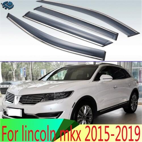 For lincoln mkx 2015 2016 2017 2018 2019 Plastic Exterior Visor Vent Shades Window Sun Rain Guard Deflector 4pcs