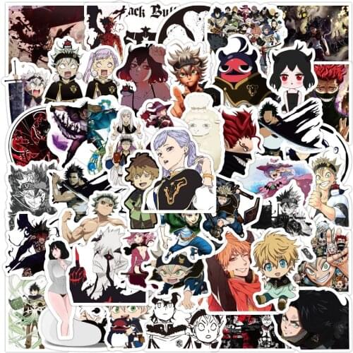 50 PCS Black Clover Anime Small Waterproof Sticker