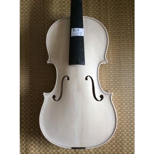 White viola 15.5" Stradi model 1pc nice flamed maple back unvarnished viola