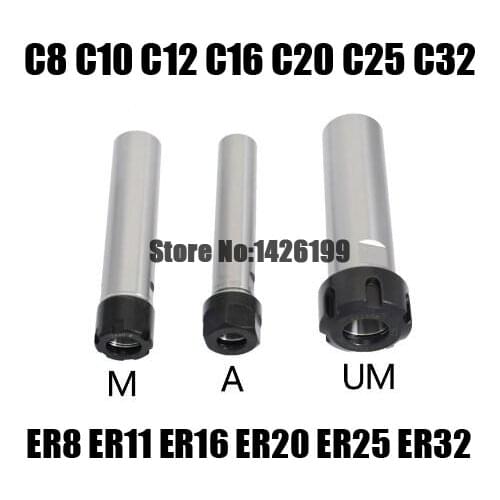 C8 C10 C12 C16 C20 C25 C32 ER8 ER11 ER16 ER20 ER25 ER32 60L 100L 150L Collet Chuck Holder CNC Milling Lengthen Tool carrier