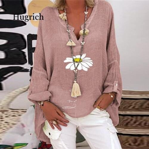 Женские льняные рубашки Hugrich China At AliExpress