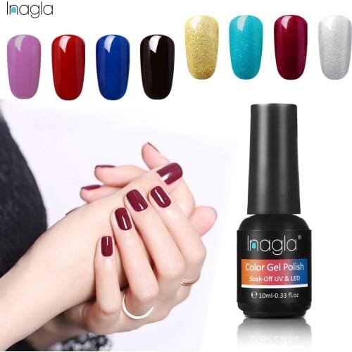 Inagla 10ml One-Step Gel Polish 60 Colors Not Need Base Top Coat Hybrid Easy To Use Soak Off UV Gel Lacquer