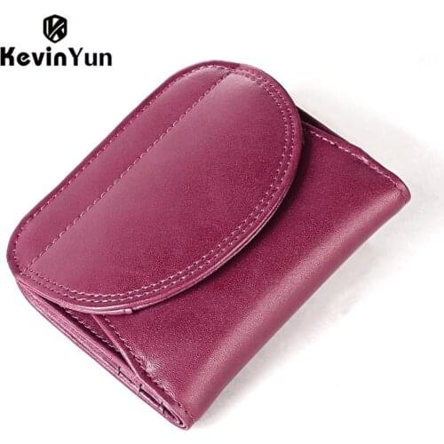 KEVIN YUN fashion women wallets genuine leather female small wallet purse mini coin purse