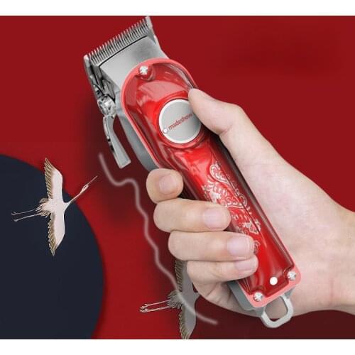 Madeshow M3 Pro Hair Clippers Hair Trimmer For Men,2600mAh Red Metal Body, Hair Cutters 6 Comb For Clipper
