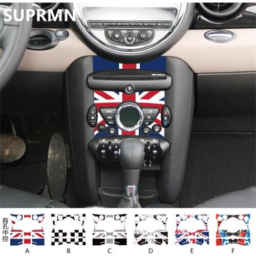 Suitable for BMW MINI ONE COOPER dashboard center console sticker rice flag interior modification car sticker