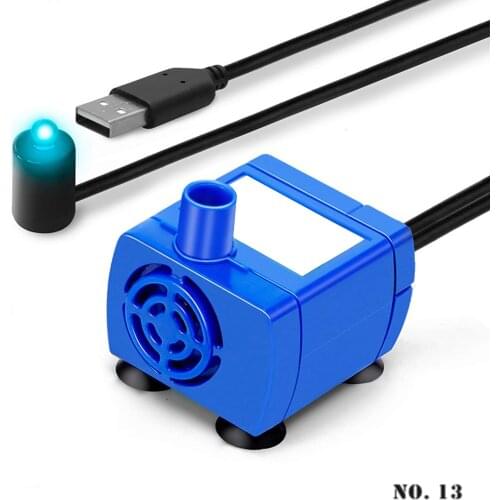 USB Submersible Water Pump for Aquarium Fountain Small Fish Tank Air Pump Pet Dispenser 3 Models Optional