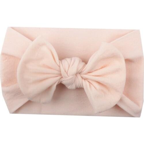 2018 Brand Baby Hairband Soft Cotton Baby Girls Kid Toddler Bow Hairband Headband Turban Big Knot Head-Wrap 21 colors