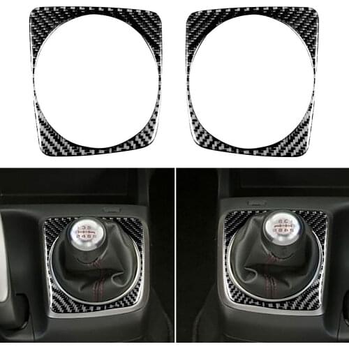 Genuine Real Carbon Fiber MT Gear shift Panel Frame Trim Cover Decorative Sticker for Honda Civic 8th Gen 2006-2011 LHD RHD