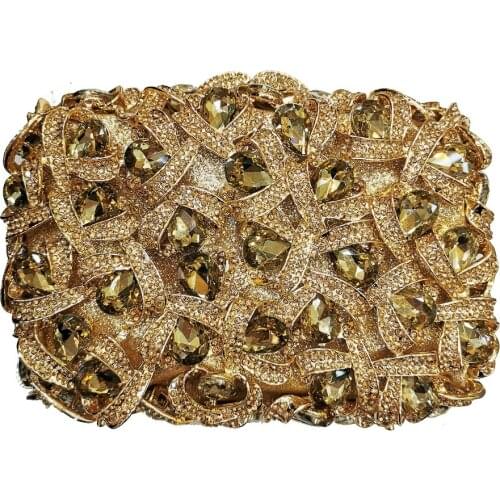 Luxury Crystal Clutch Wallet Evening Bag Party Bag Women Wedding Bag Chain Purse Day Clutches Bag Cross body Bags Handbag Girl