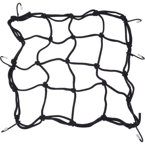 Motorcycle Packing Carrier Web Cargo Hold Down Net 30 x 30cm Bungee Black