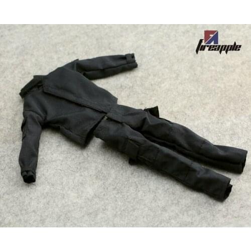 1/6 soldiers black combat clothes clothes pants FBI SWAT can be brave foolish island model Action Figures