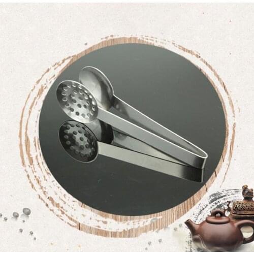 1PCS Tea Bag Squeezer Round Stainless Steel Tea Tong Food Tong Tea Spoon Tea Bag Clip Anti-Scalding Tea Set Accessories