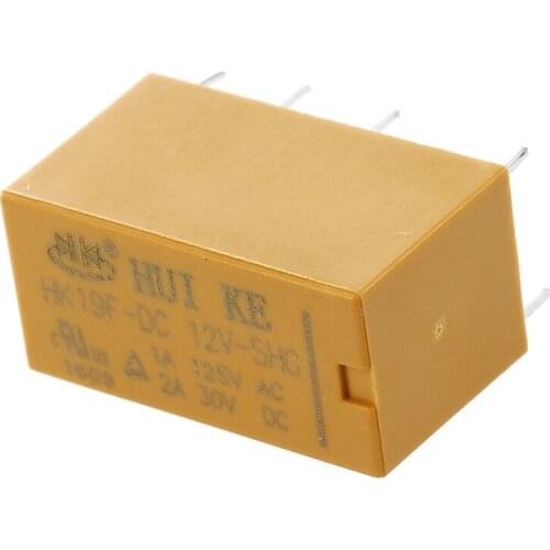 10 Pcs DC 12V Coil DPDT 8 Pin PCB General Purpose Power Relay HK19F