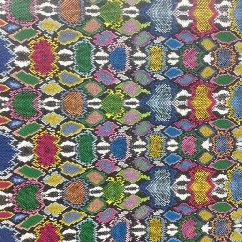 2020 new trend synthetic PU imitate Python faux snake leather material