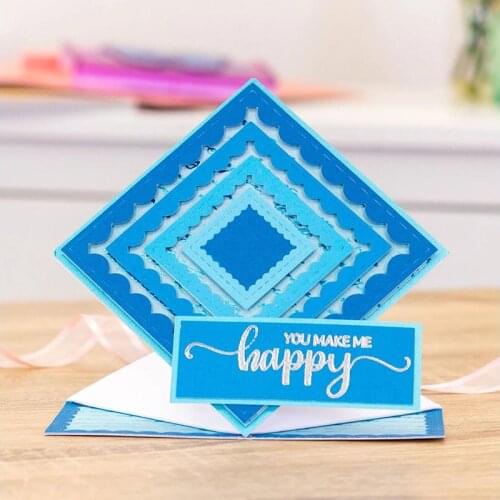 2021 New Square DIY Craft Metal Cutting Die Scrapbook Embossed Paper Card Album Craft Template Stencil Dies Embossing Dies