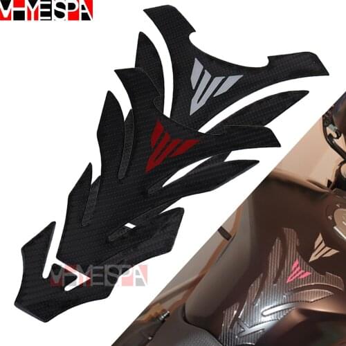Fuel Tank Carbon Fiber 3D Protective Stickers, For YAMAHA MT01, MT03, MT07, MT09, MT10, MT 01, 03, 07, 09, 10