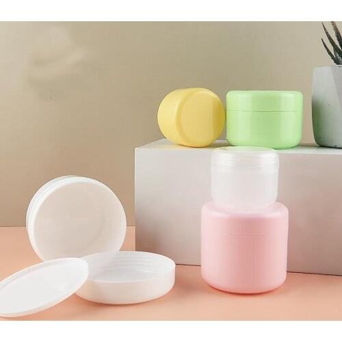 5pcs 10g-250g Portable Refillable Bottles Travel Face Cream Lotion Cosmetic Container Plastic Empty Makeup Jar Box