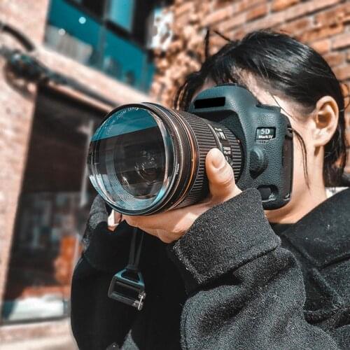 77mm Fun Kaleidoscope Filter Creative Linearity Glass Camera Filter Lens Repeat Refraction Glass Prism Photography Accessories