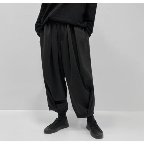Cargo Pants Men Japanese Yamamoto Style Design Sense Mens Samurai Pants Autumn Loose Casual Trousers