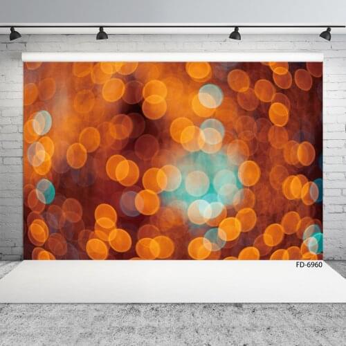 Photography Backgrounds Orange Sparkles Computer Printed Vinyl Photo Backdrops for Party Birthday Portrait Photobooth Studio