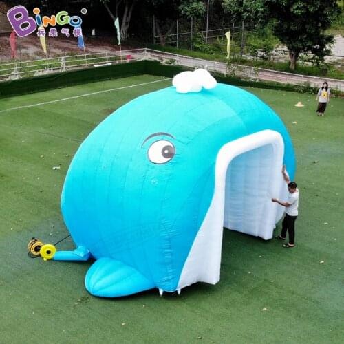 Personalized 6.3x3.8x4.1 Meters Ocean Inflatable Whale Tunnel for Party Decoration Toys BG-O0223