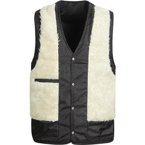 Mens Sleeveless Jacket Fleece Multi Pocket Men Vest Winter Male Casual Warm Thick Solid Brand Waistcoat with Many Pocket