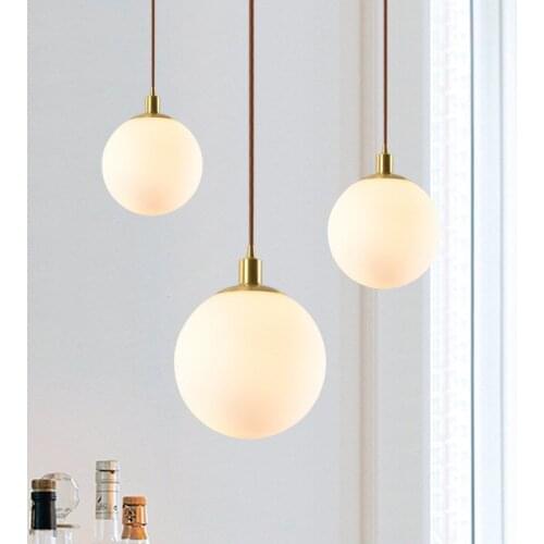 Europe led glass ball kitchen dining bar chandelier pendant lights retro lamp living room lights dining rooom livingroom