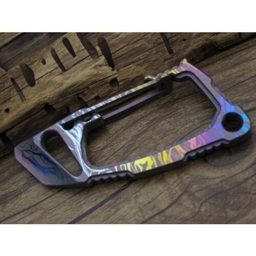 MackWalker Titanium alloy quick-hanging key chain multi-function bottle opener express EDC high elasticity and high strength