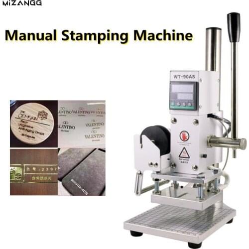Multifunction Manual Hot Foil Stamping Machine Press Embossed Tool Leather PU Wood PVC Paper Brand Bronzing Tool Heat Stamper