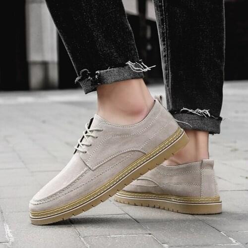 Men Casual shoes mens British style retro genuine leather shoes lace up oxfords spring autumn new wild fashion shoes men